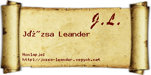 Józsa Leander névjegykártya
